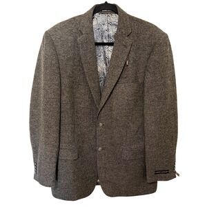 Pierre Laurant Mens 40L Birdseye Sport Coat Blazer Nailhead Jacket‎ Classic Wool